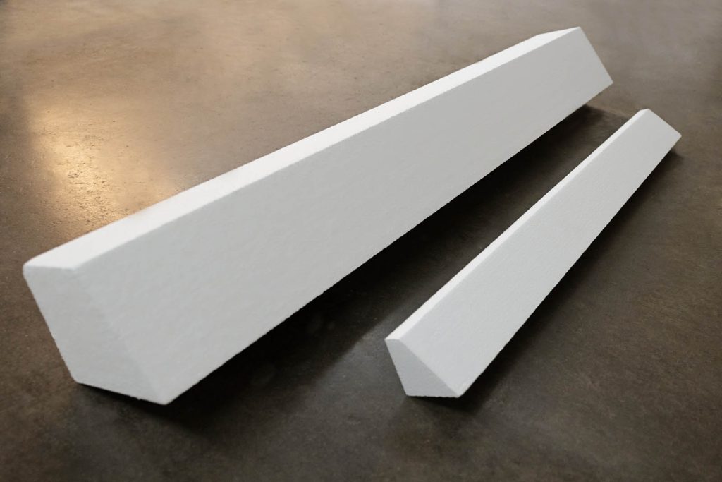 Shaped pieces of foam.