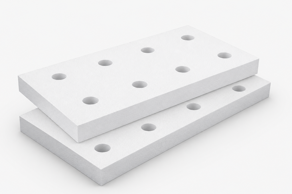 Holey Board, a expanded polystyrene (EPS) insulation for roof deck systems
